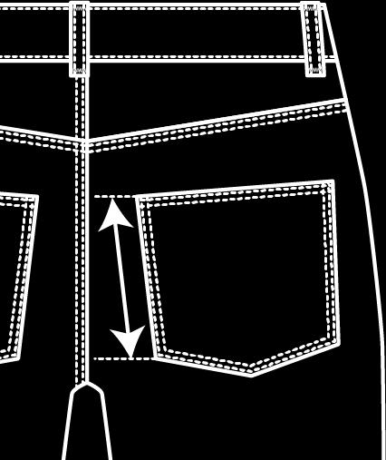 POCKET MEASUREMENTS Back pocket