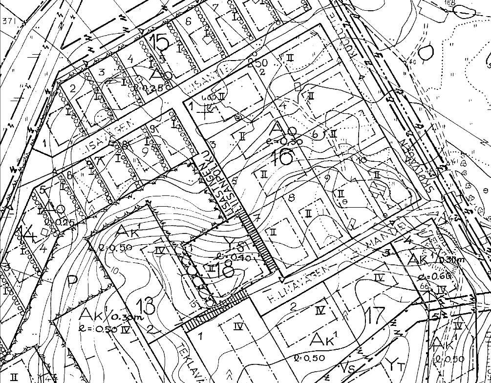 Detaljplan För området finns en byggnadsplan som är fastställd med länsstyrelsens utslag Nr. B-979, 10.5.1972.