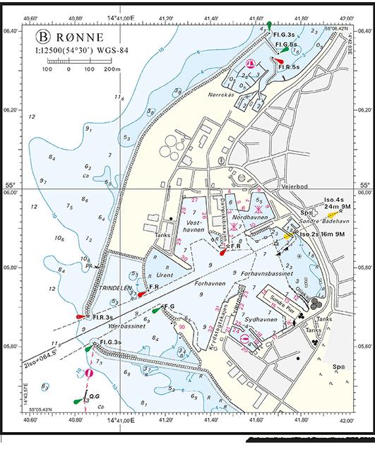 2018-02-15 8 Nr 690 Special över Rønne Danish Geodata Agency - Chart Corr. 5/65 2018. Publ. 15 februari 2018 * 12860 (T) Sjökort: 7, 74, 8, 83, 839 Sverige. Södra Östersjön. O om Ystad. Kabusa.