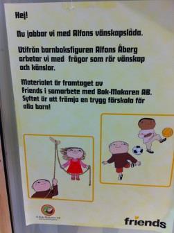 Vi kommer på våra samlingar, barn råd och i den dagliga projektverksamheten involvera barnkonventionen och Alfons Åbergs låda för femårsgruppen, som tar upp hur man