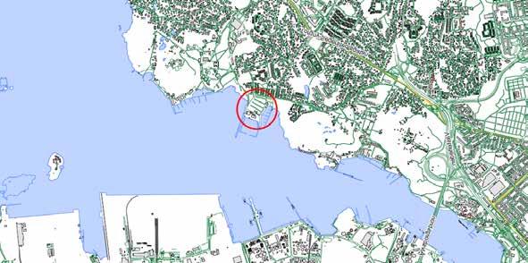 Förutsättningar Läge Planområdet är beläget på Tångudden vid Hästeviksgatan, cirka sex kilometer väster om Göteborgs centrum och omfattar mestadels landområde.