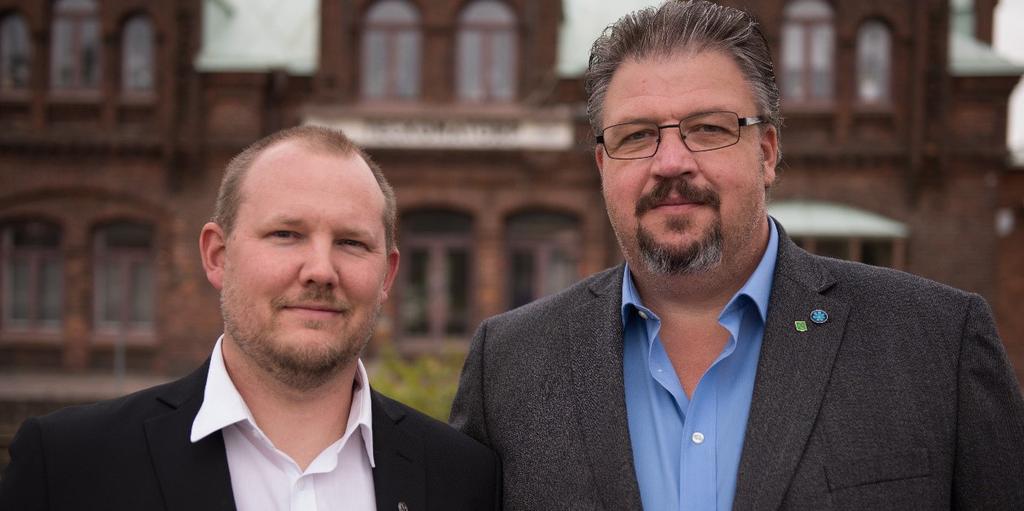 Fr v Kim Hellström (ersättare i Samhällsbyggnadsnämnden) och Teddy Nilsson (ledamot i Samhällsbyggnadsnämnden) Trygghet och trivsel För oss Sverigedemokrater är det en självklarhet att invånaren ska