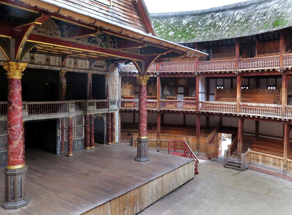 Nuvarande teater ligger 200 meter från platsen där Shakespeare s teater låg åren
