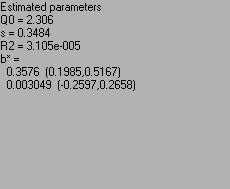 EXEMPEL: Residualanalys används för att hitta rätt modell! Anpassa modellen y i = α + β x i + ɛ i. Inte bra ty trend i residualerna...8.6 y.4...5.5.5.5 x.