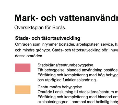 Översiktsplanens utvecklingsområden och stråk