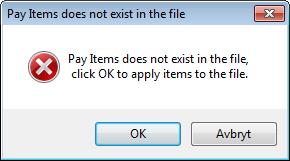 Pay Item Id Prefix, används för att sätta ett prefix på koden i filen och här är det bra om man använder M1- för point codes respektive M2- för link codes.