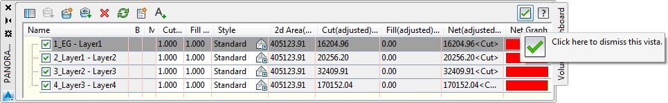 Surface EG is pasted on Layer1, and Layer1 is then Raise/lowered by -0.04m. Layer1 is pasted on Layer2, and Layer2 is then Raise/lowered by -0.05m. And so on.