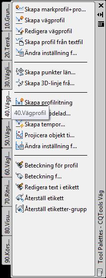 hantera: o Väglinje (Alignment).