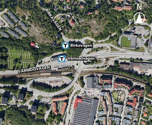 Tunnelbanan - Nacka Station Nacka Slutstationen Nacka placeras cirka 40 meter under markytan.