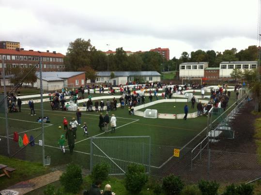 Organisation av träning och äventyrsbana Ofta är det många barn som vill börja spela fotboll.
