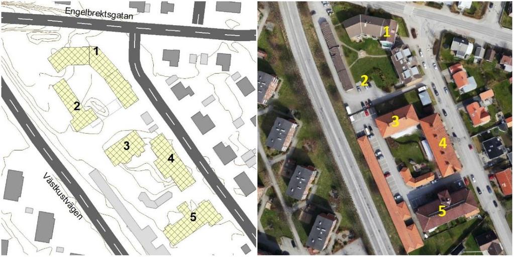 för markplan 1,7 m ovan mark och som frifältsvärden vid fasad för respektive våning i tabellform.