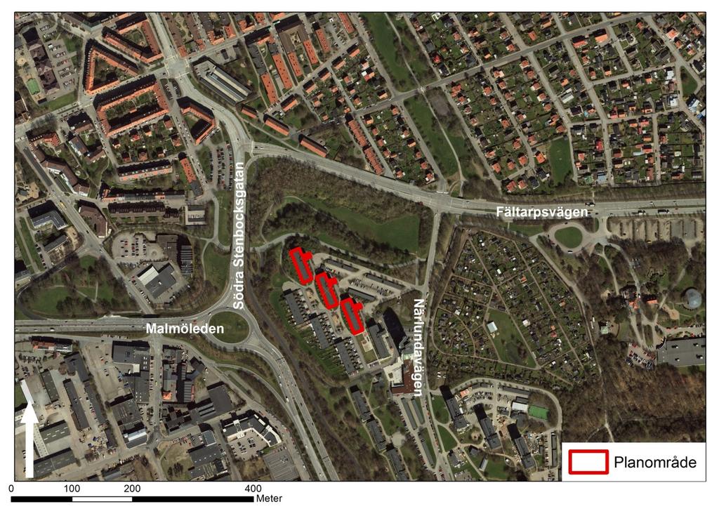 Ändring av stadsplan (1283K-9482) för Närlundaområdet, Närlunda, Helsingborgs stad Underlag för planuppdrag Syfte och process Detaljplanens syfte Syftet med ändring av detaljplanen är att pröva