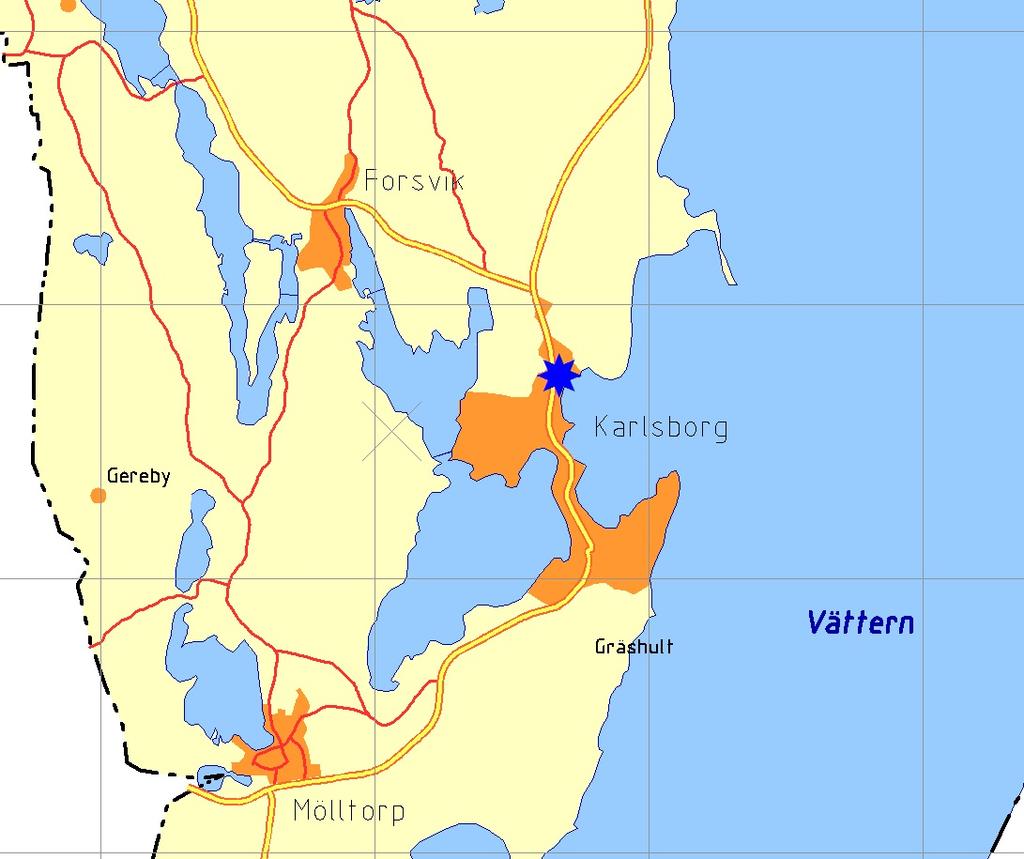 2016-11-14 4(18) PLANDATA Läge och areal Planområdet ligger i den norra delen av Karlsborgs tätort. Området ligger längs den västra stranden av Vättern.