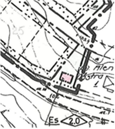 I tidigare stadsplan från 1974-02-15 fanns ett antal småhustomter som fick en annan utformning samt att antalet tomter utökades. 5.4.2 Planer som gränsar mot den nya detaljplanen Nr 051: Lantmäteriets beteckning 17-G-888.