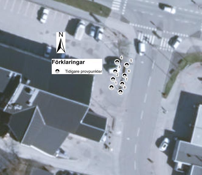 består idag av en asfalterad parkeringsyta och trottoar. I övrigt har inga potentiella förorenade verksamheter påträffats vid arkivsökningar. 2.