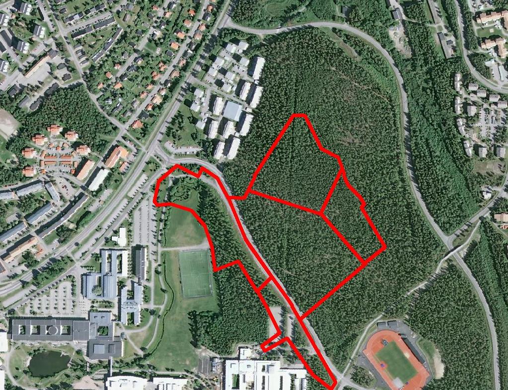 1 Bakgrund Akademiska hus har för avsikt att bygga bostäder på Lilljansberget och i norra änden av campus. Det kommer innebära att naturmark exploateras och andelen hårdgjord yta ökar avsevärt.