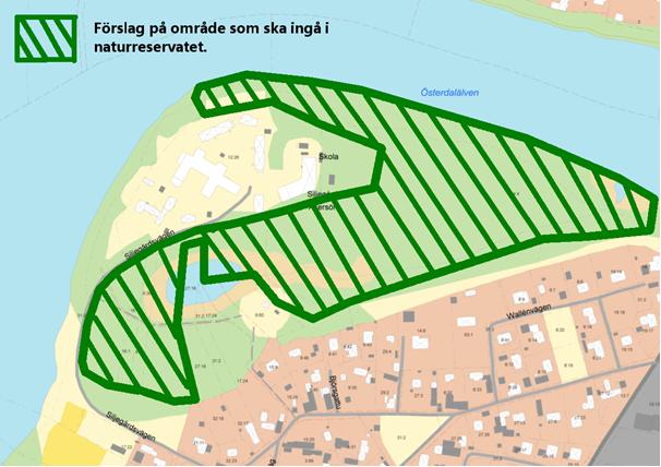 Karta som visar förslag på område som ska ingå i naturreservatet. Strandskydd Strandskydd regleras enligt miljöbalken 7 kap 18.