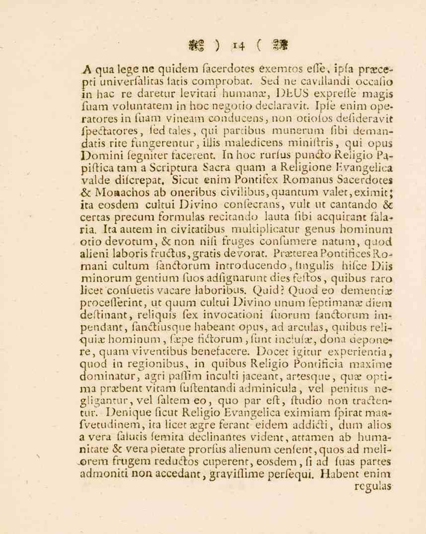 m)h ( A qualege ne quidem facerdotes éxemtos efte, ipfa prxcepti univerfalitas latis comprobac. Sed ne cav.