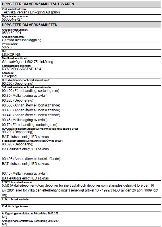 Miljörapport
