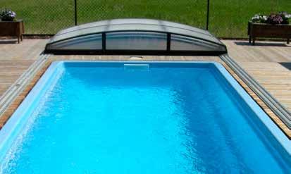 Villa Rektangulär pool med romersk trappa. Finns i tre storlekar från 5,5 till 8,5 meter.