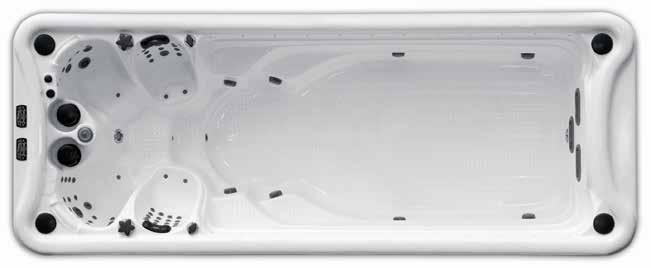 6 personer, 1 liggsäte, 1 simplats Rostfria jets spa: 38 st Rostfria jets sim: 6 st 11750 x 2200 x 1600 mm, 25000 liter