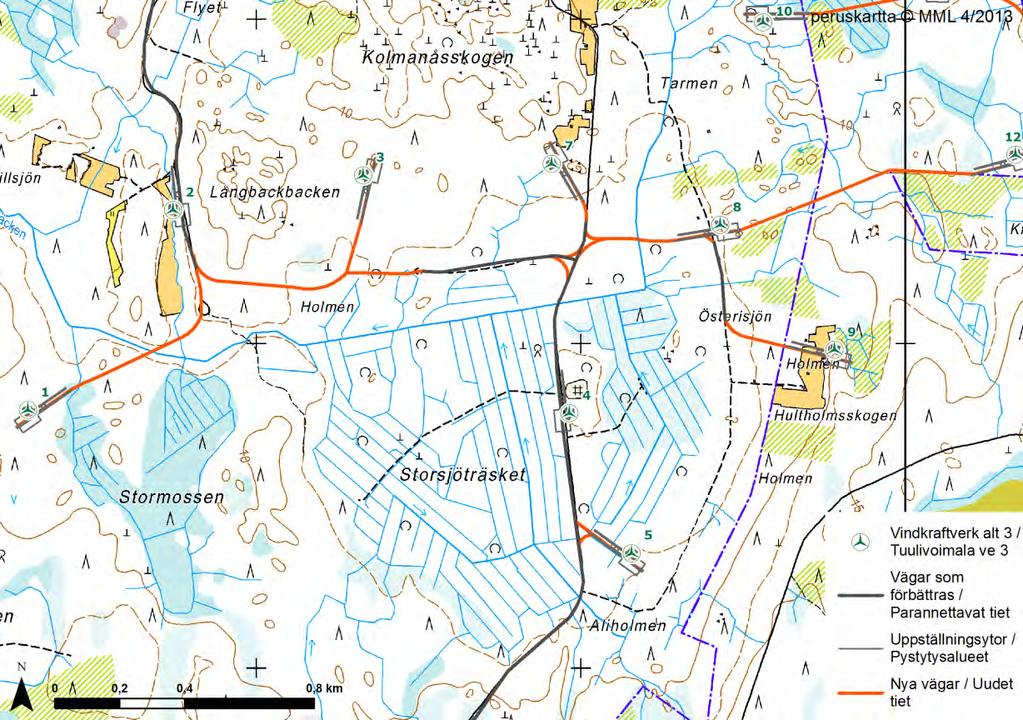 FCG DESIGN OCH PLANERING AB MILJÖKONSEKVENSBESKRIVNING 147 (263) Projektområdet används främst för skogsbruk.