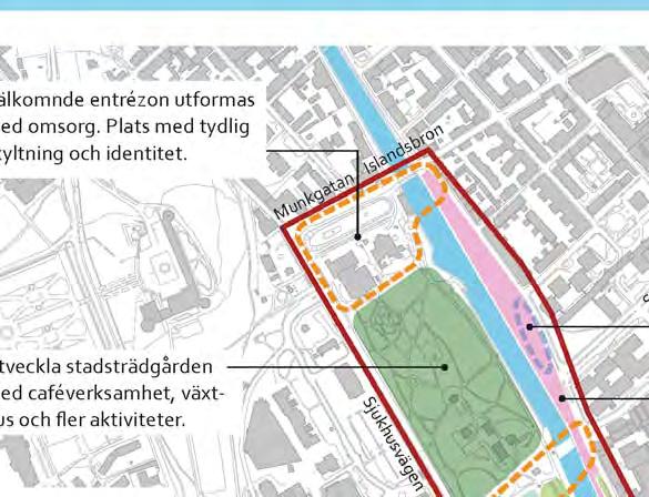 VISION för Södra Åstråket Rikt på upplevelser och innehåll Hela området från Munkgatan till