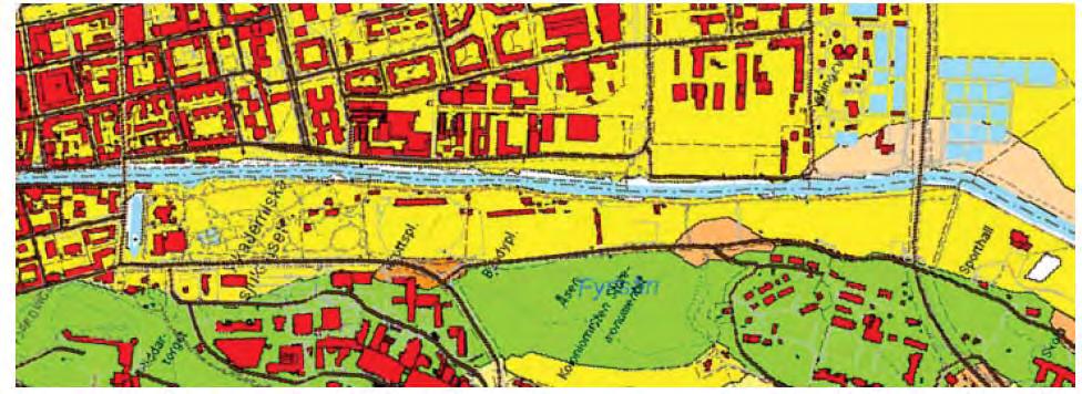 Grundvattennivån i åsen ligger på ungefär samma nivå som markytan vid Stadsträdgården, Studenternas IP och Kap. Se figur 1.