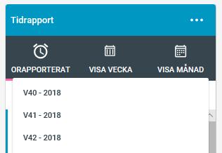 Du vet att du har tidrapporterat när det är bockar istället för OK i rutorna och att veckan försvinner från Orapporterat".