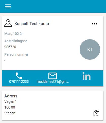 2.2 Profilsida Klicka på ditt namn så kommer du till dina profiluppgifter.