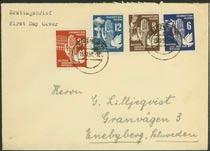 (Photo) 700:- 1691 23(2), 39 Bohemia and Moravia Postal stationery, Registered add.franked postcard from BUDWEIS-PILSEN 4.5.40.