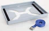 1000000623 Mått:(BxDxH): 494 x 50 x 612 mm Stålplåt, vikt: 3,9 kg Adapterplattan monteras på väggen i
