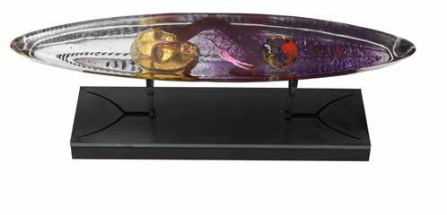 hög Viaggio Interiore skulptur blå ca 42 cm lång, 7 cm bred, 7 cm hög Båten har alltid fascinerat mig, för den vackra formen och för vad den betyder: