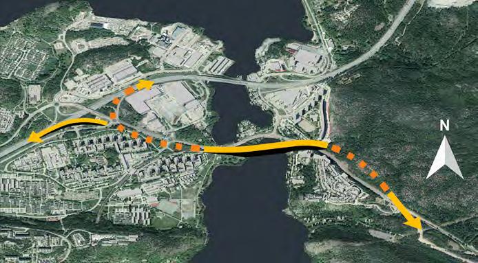Av ovan anledningar studeras ett flertal trafikplatslägen och väganslutningar till E4/E20, via Masmo (anslutning Masmo) och via befintlig trafikplats Fittja (anslutning Fittja).