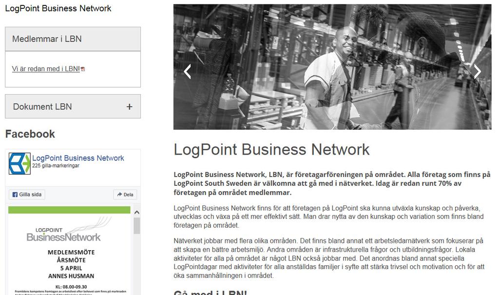 FÖRENINGENS INFORMATIONSFLÖDE Företagarföreningen presenteras på egen officiella hemsida www.logpoint.
