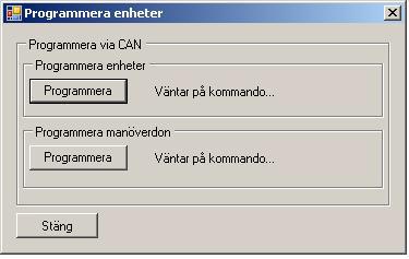 5 Inställningar För att ändra inställningar i, som tex kommunikationshastigheten, tryck antingen på symbolen