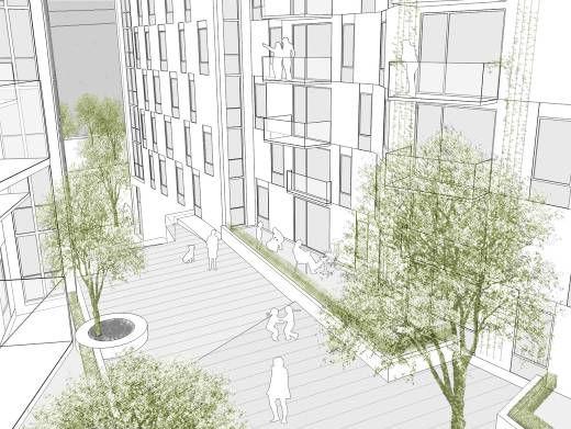 Ljus bruttoarea för lokaler omfattar cirka 300 000 kvm varav cirka 40 000 utgörs av hotellbyggnader.