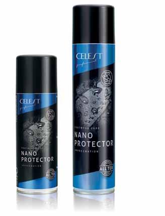 skovård - celest Celest Nano Protector Impregneringsspray med nanoteknologi som ger ett extra starkt och mer effektivt skydd mot smuts och väta.