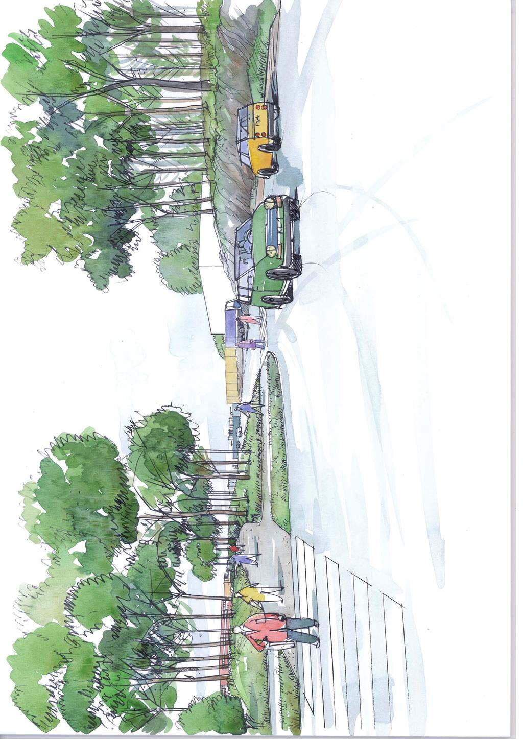 Objektnr 8448590 Mottagningsstation Skattegårdsvägen Ullvidevägen Figur 35 Illustration av mottagningsstationen i Vinsta 4.