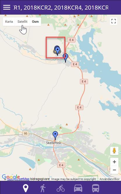 Version 4.0 Sida 9/14 Ikon visas om en handling har bilaga Kartfilter, visa på karta För att se ärendets kart position, klicka på Visa på karta.