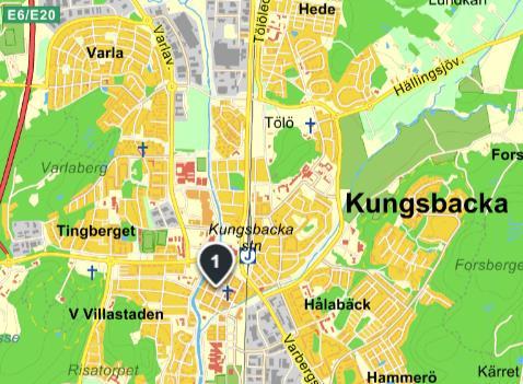 MUR/GEOTEKNIK 5 Befintliga förhållanden Planområdet ligger i centrala delen av Kungsbacka vid Stortorget, se Figur 5.1.