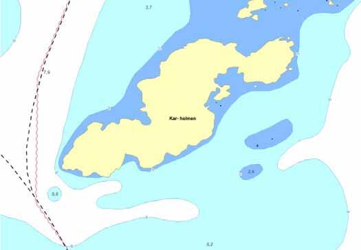 Karholmen Pos: N 57 52,263 E 11 39,137 Öst Kar-holmen. Sparsam förekomst av brunalger.