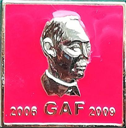 3 GAF 2001-2004, märket utdelades till eleverna som genom gått GAF:s 4 GAF