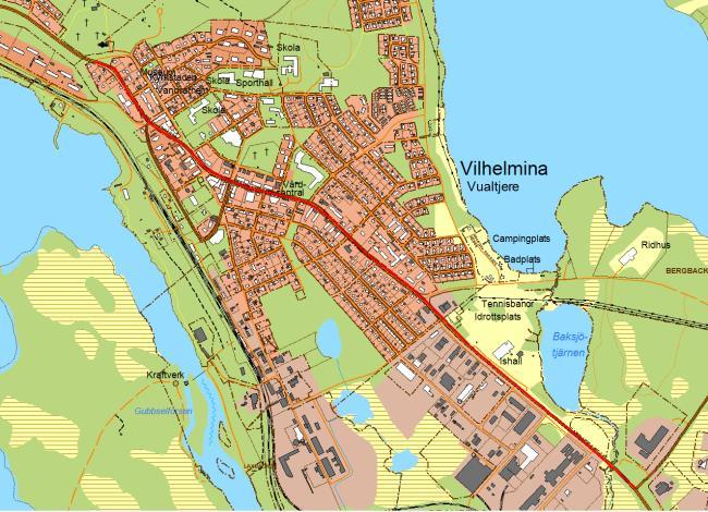 Strömsund. I bedömningarna tas också hänsyn till gaturummens utformning. I bild 1 redovisas de trafikflödesmätningar som redovisas på Trafikverkets hemsida. Bild 1.