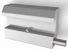 Klove, låses med kl, förborrt hål Ø18 mm för Lmp. Mteril: Anodiseret lminim. Specifiktion: H=61,5 mm, B=45 mm, D=35 mm.