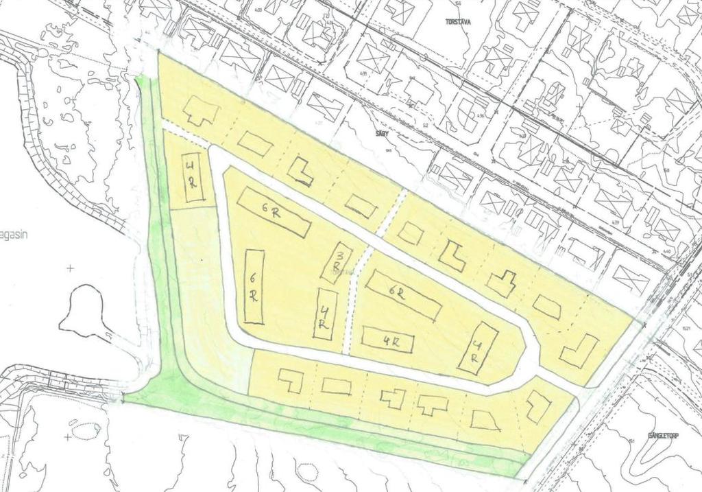 1 BAKGRUND WSP har på uppdrag av Firma Niclas Brunsberg gjort en översiktlig dagvattenutredning med principlösningar för del av fastigheten Torstäva 13:9 som avser att bereda plats för nybyggnation