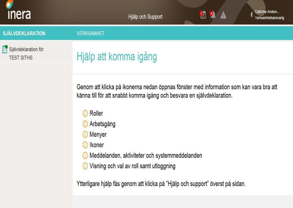 Öppna Självdeklarationen genom att klicka på Självdeklaration