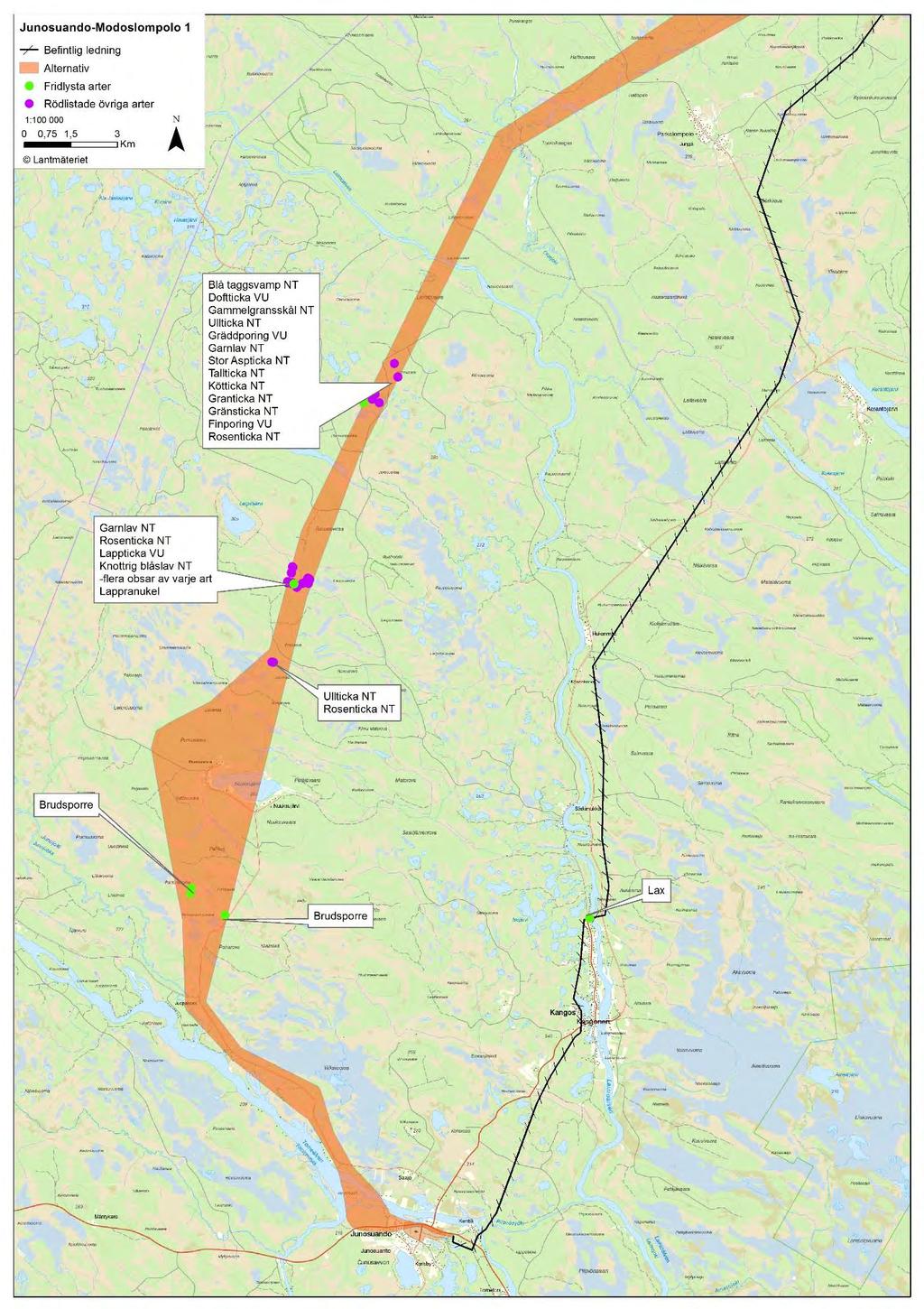 Mi jökonsekvensbeskrivning till ansökan om nätkoncession Figur 9.