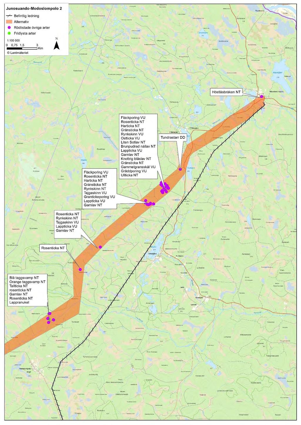 Miljökonsekvensbeskrivning till ansökan om nätkoncession Figur 10.