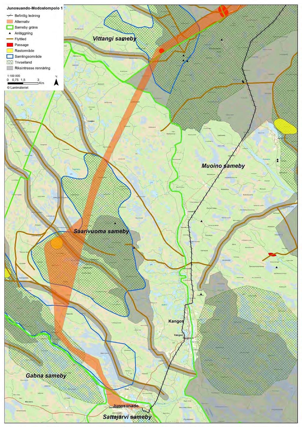 Mi jökonsekvensbeskrivning till ansökan om nätkoncession Figur 13.